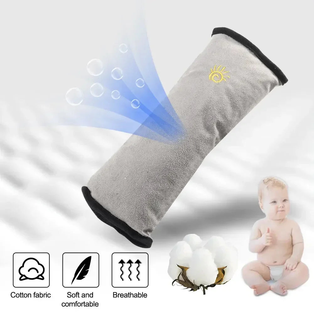 Universal Car Seat Belt Pillow for Kids Adjust Shoulder Toddler Head Protector Baby Sleeping Seatbelt Positioner Plush Cover Pad