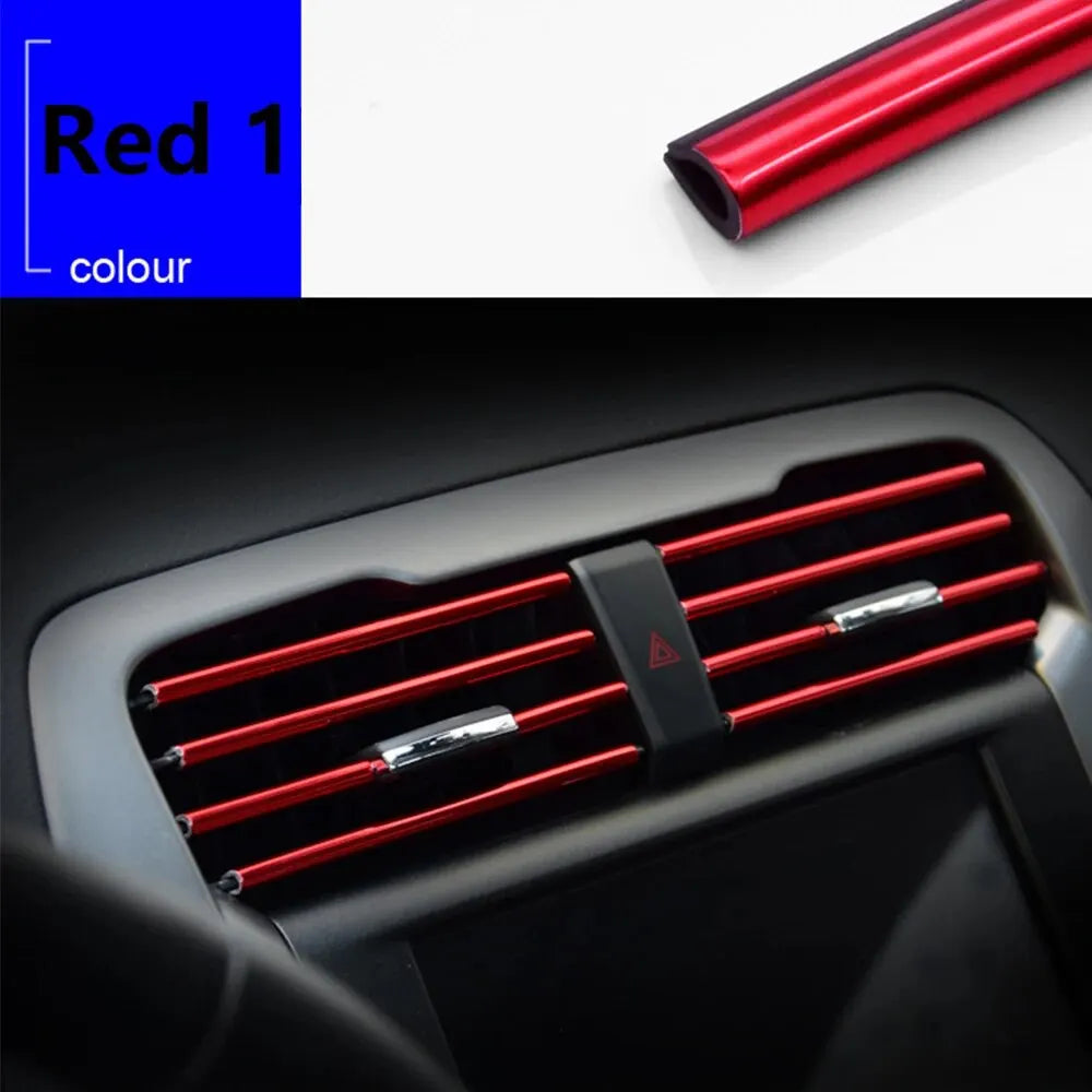 10Pcs 20cm Car Air Conditioner Outlet Decorative U Shape Moulding Trim Decor Strips Car Styling Car Door Edge Corner Protector